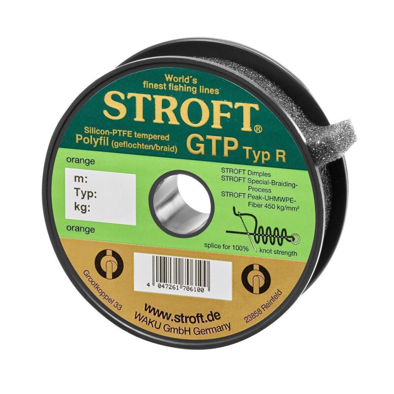 Schnur STROFT GTP Typ R Geflochtene 50m gelb R1-0.150mm-4.5kg 