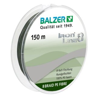 Balzer Iron Line 8-fach geflochten grün 0.08mm 150m