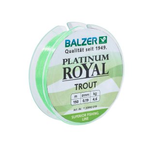 Balzer Platinum Royal Trout 0.19mm 4.60kg 150m Chartreuse Mono-Forellen-Schnur