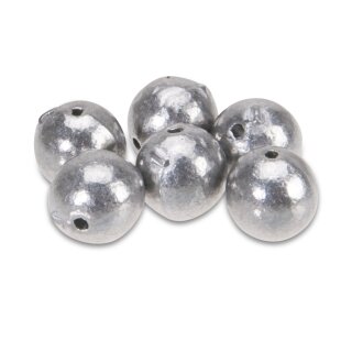 10 x 5 Stück Saenger Kugel-Blei 10g mit Loch und Schnurinnenführung