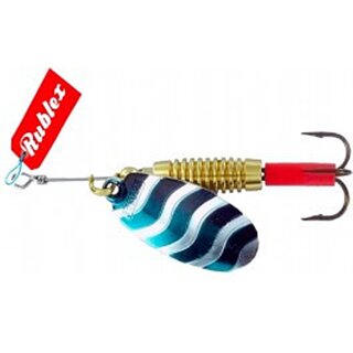 Rublex Spinner Stripe/Veltic "ANV" Silber Grüne Wellen Schwarzer Schatten Größe 4 / 8.00g VMC Drilling #3