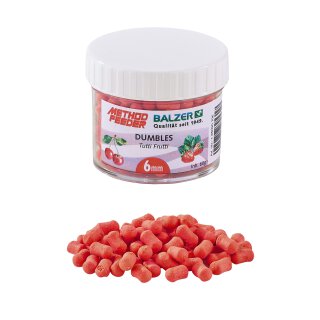Balzer Ø 6mm Rot-Tutti-Frutti  Feedermaster Method Feeder Dumbbells Pellets Hakenköder für Friedfische