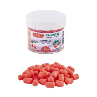 Balzer Feedermaster Method Feeder Dumbbells Pellets Ø 10mm Rot-Tutti-Frutti Hakenköder für Friedfische