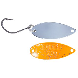 Balzer Pro Staff Metallica Catcher Spoon 2.5cm 3.5g L/Silber-Orange-Gltter Forellen-Blinker-Köder