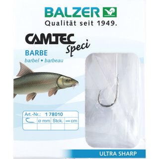 Balzer Camtec Speci Vorfach-Haken Barbe 0.24mm 80cm #10