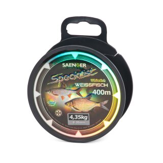 6 x Saenger Specialist Weissfisch stone grey 400m 0.18mm 4.05kg Monofile Angel-Schnur