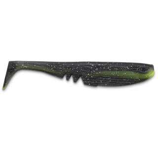 Saenger Iron Claw Racker Shad ICC Innercore Chartreuse uv-aktiv 7cm Gummi-Fisch mit Hakenkanal