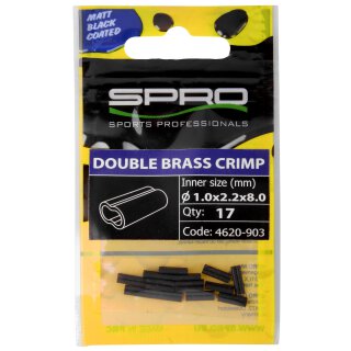 Spro Matte Black Double Brass Crimp 7mm Ø 2x0.7mm Doppel-Klemm-Quetsch-Hülse