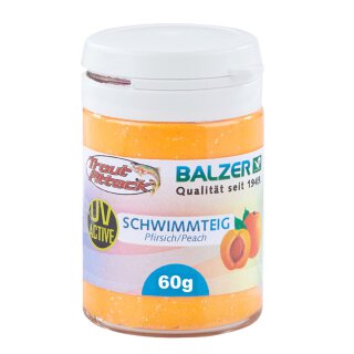 Balzer Trout Attack Forellen-Teig Pfirsich/orange 60g Glas uv-aktiv Schwimmend