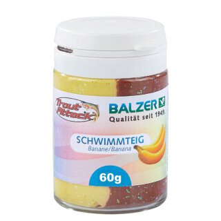 Balzer Trout Attack Forellen-Teig Banane/gelb-braun 60g Glas Schwimmend