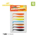 Lieblingsköder Dorsch Paket Mix/Set 7 Farben 10cm 10g Gummi-Fisch Shad uv-aktiv