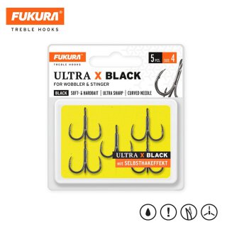 Lieblingsköder Fukura Ultra X Black Drilling-Haken #4 für Kunstköder mit Selbsthakeffekt