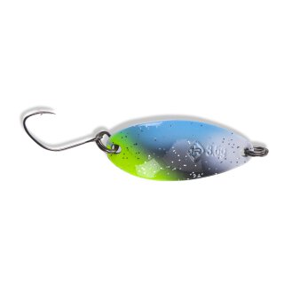 Saenger Iron Trout Hero Spoon "BYB" 3.5g UV-Reactiv Forellen-Kunst-Metall-Köder Blinker mit Einzelhaken