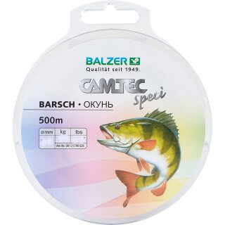 Balzer Camtec Speci Line Zielfisch Barsch 0.25mm 5.7kg 500m monofile Angel-Schnur Fluo-Gelb