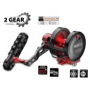 Uni Cat Darkside 2-Speed LH-6002 Schiebebremse 7+1 BBS 200m/0.45mm 4.5:1 Vollmetall-Waller-Wels-Rolle