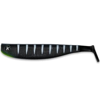 5 x Monkey Lures Fat Lui Black Tiger (H&B Edition) 14cm 18.6g Shad Gummi-Fisch mit Schaufelschwanz