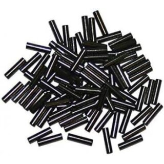 Quetsch-Klemm-Hülsen schwarz 1.0mm zum Selbst-Bau von Vorfächern - 100 Stück