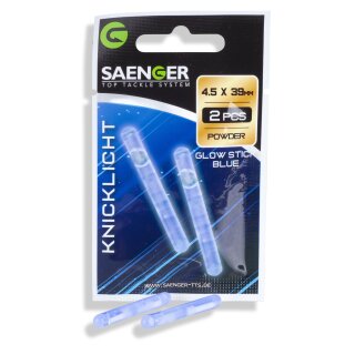 50 x 2 Stück Saenger Knicklicht blau 4.5x39mm für Knicklichtposen, Rutenglocken etc.