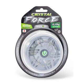 6 x Saenger Crystal Force Mono Line 300m 0.14mm 2.15kg Monofile Angel-Schnur