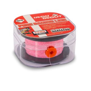 6 x Iron Trout Pure Danish Line 2-farbig Rot /Weiß sinkend 0.23mm 5.96kg 300m Monofile Angelschnur